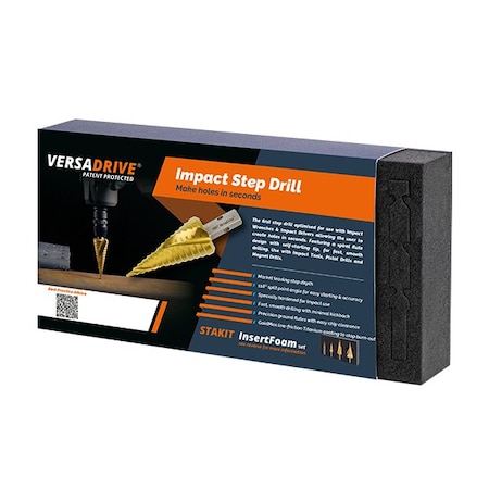 Versadrive HMT Step Drill Bit Set: 1/2, 7/8, 1-3/8 in. 505030-SET1